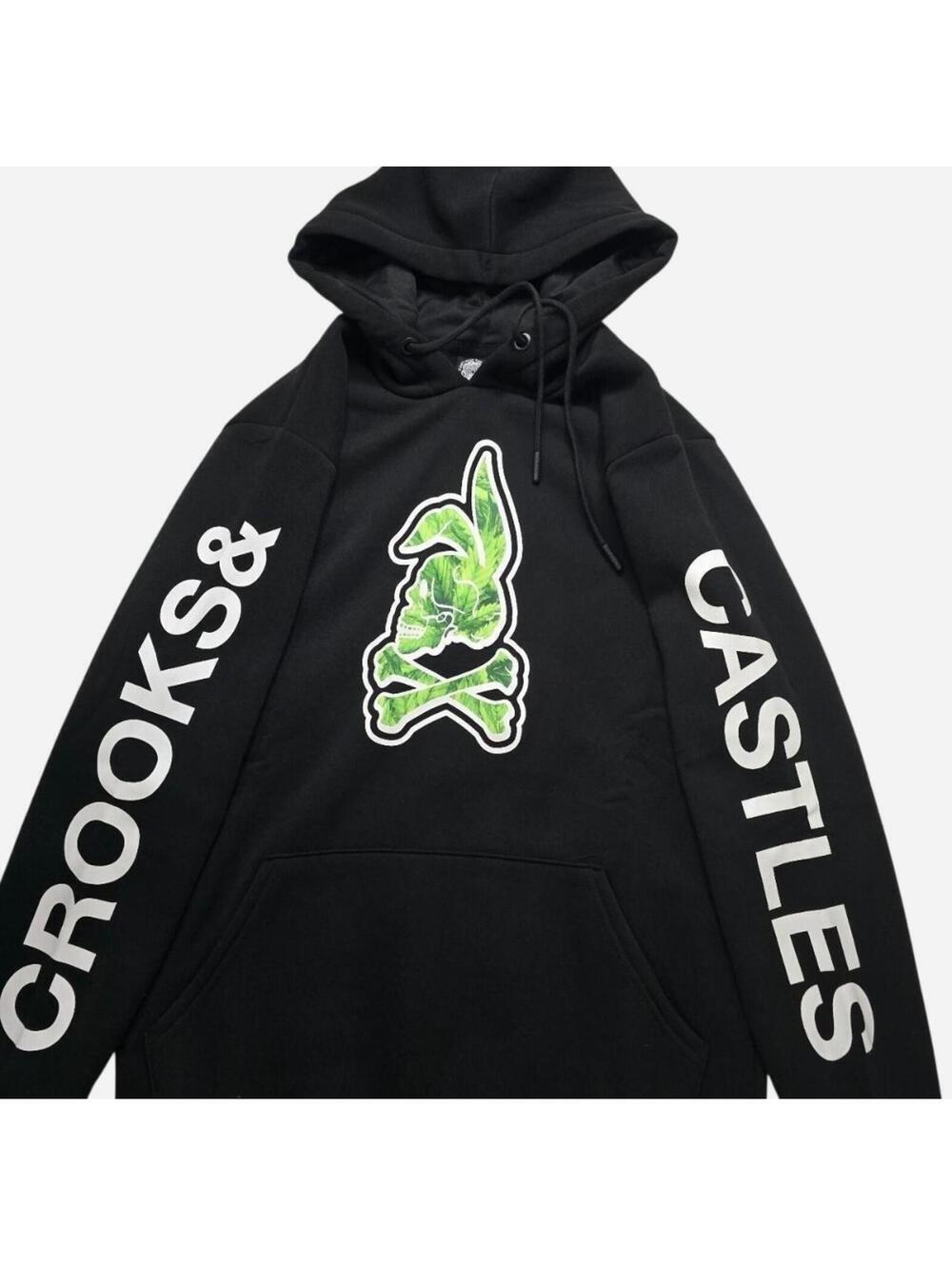 Crooks & Castles Cant Stop The Crooks Hoodie Black Medium Logo SkullBunny  NWOT